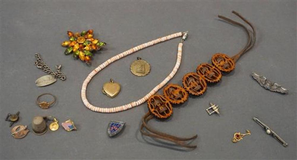 SMALL GROUP OF STERLING AND COSTUME