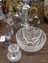SMALL GROUP WITH CRYSTAL, SILV