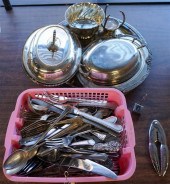 SMALL GROUP WITH SILVER PLATE