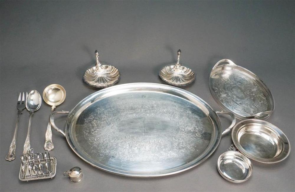 SMALL GROUP WITH SILVER PLATE