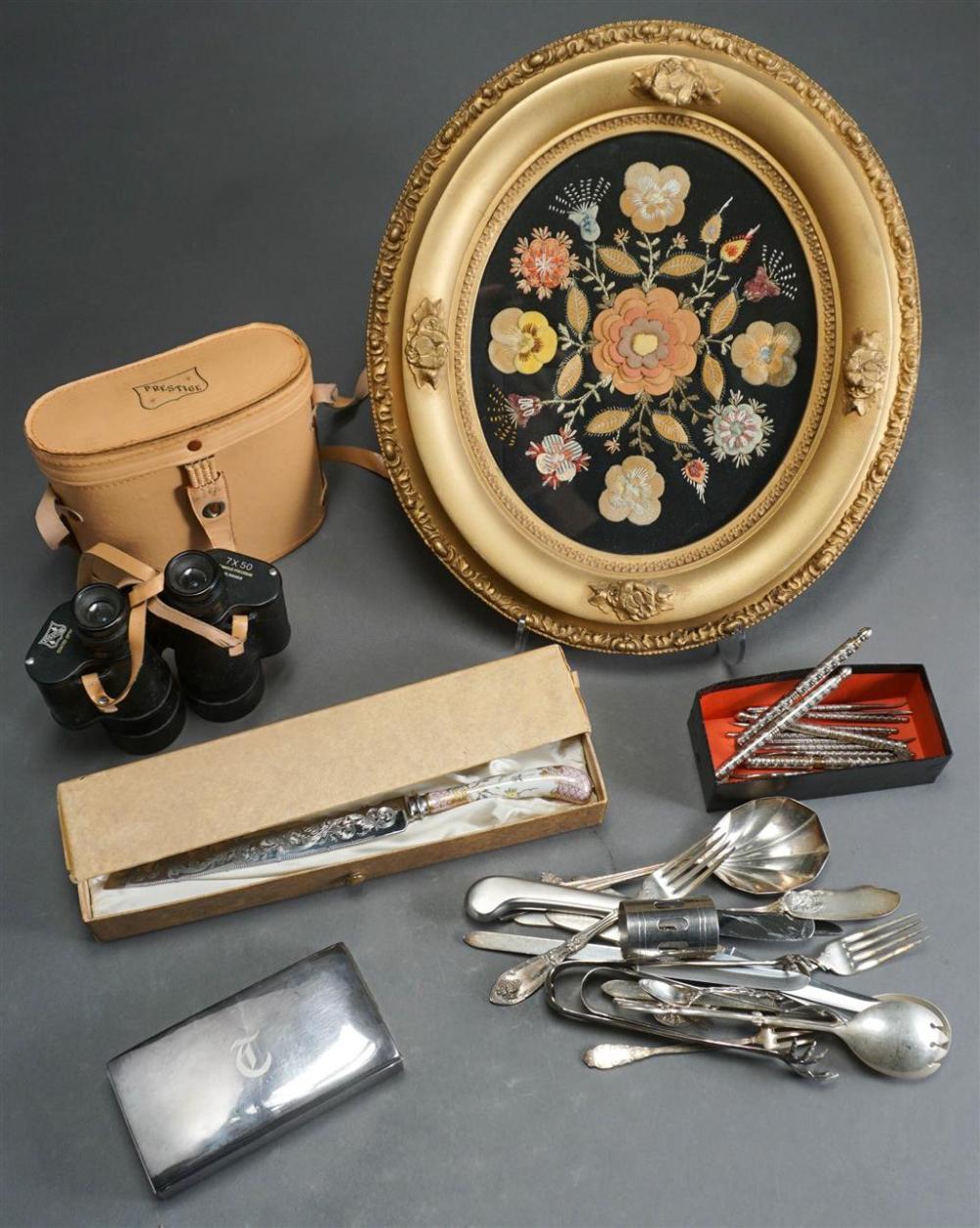 SMALL GROUP WITH SILVER PLATE,
