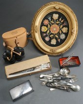 SMALL GROUP WITH SILVER PLATE,