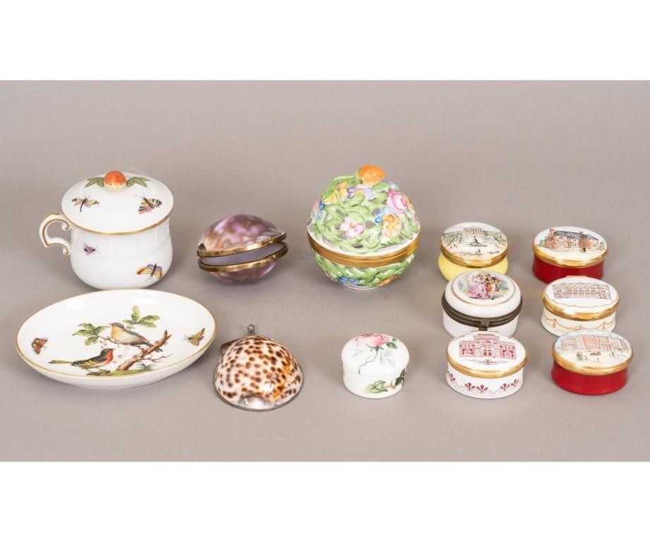 Small Herend covered teacup (3.25"h
