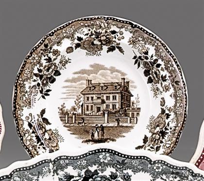 Small historical brown transferware