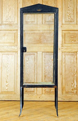 SMALL IRON SINGLE DOOR VITRINE WITH