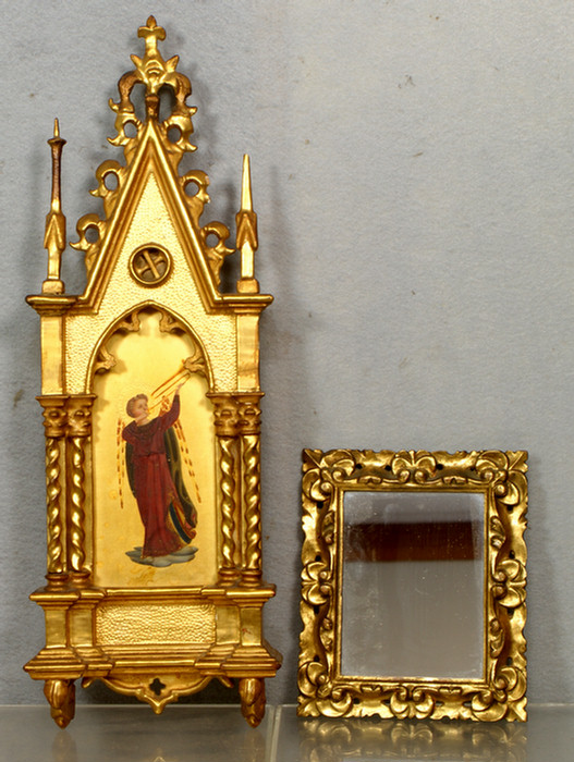 Small Italian carved & gilt wood