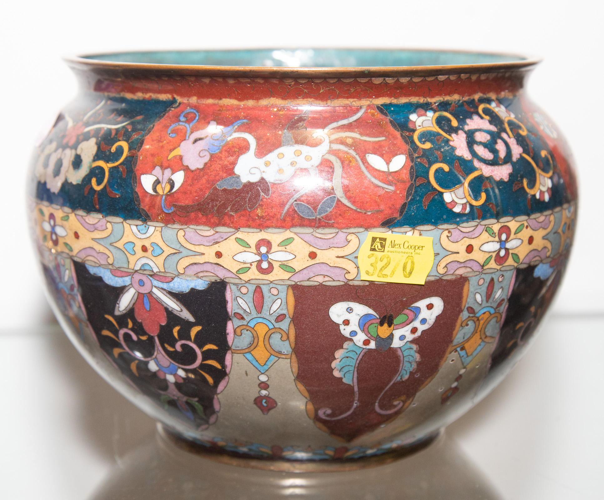 SMALL JAPANESE CLOISONNE JARDINIERE