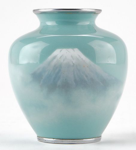 SMALL JAPANESE CLOISONNE VASE W/