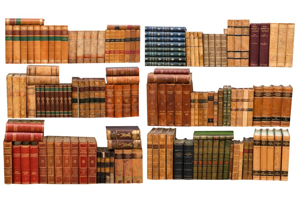 SMALL LIBRARY OF LEATHER-BOUND