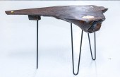 SMALL LIVE EDGE TABLE WITH MET