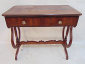 SMALL LYRE BASE MAHOGANY TWO D