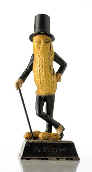 Small Metal Mr. Peanut Figural. 