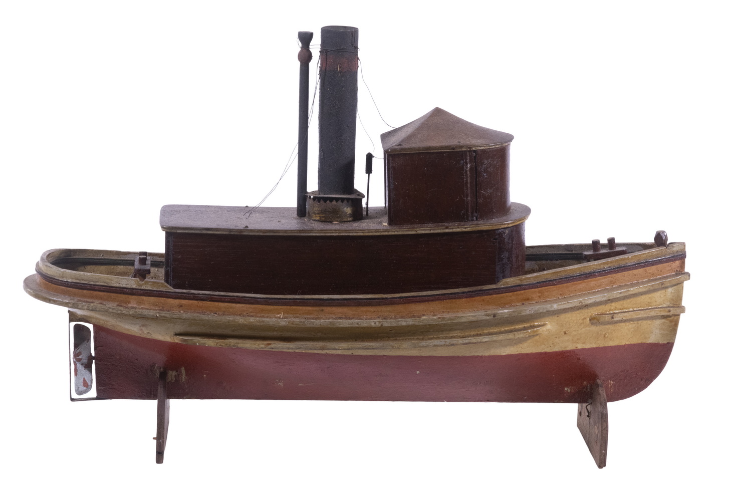 SMALL MODEL TUG BOAT Polychromed