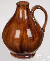 SMALL NEW ENGLAND REDWARE JUG,