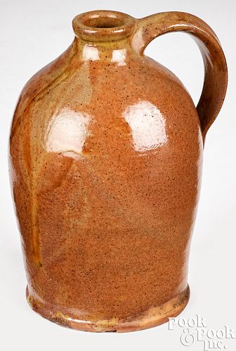 SMALL NEW ENGLAND REDWARE JUG, 19TH