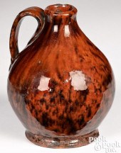 SMALL NEW ENGLAND REDWARE JUG,