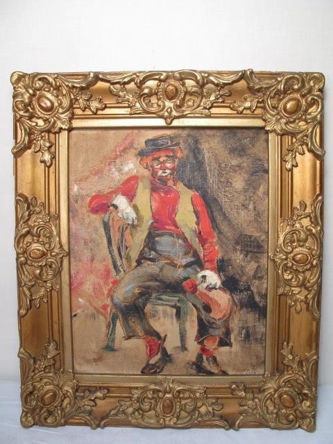 Small oil on board painting of a