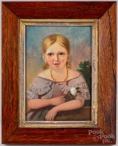 SMALL OIL ON BOARD PORTRAIT OF