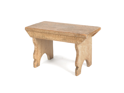 Small painted bench ca. 1850 with