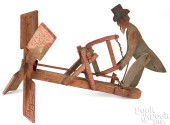 SMALL PAINTED PINE WHIRLIGIG O