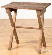 SMALL PAINTED SAWBUCK TABLE, 1