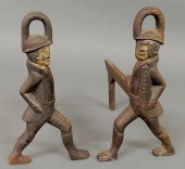 Small pair of cast iron Hessia