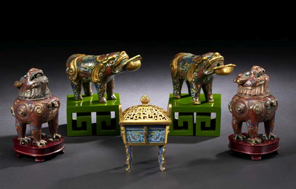 Small Pair of Chinese Cloisonne