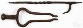 SMALL PAIR OF EMBER TONGS, 19T
