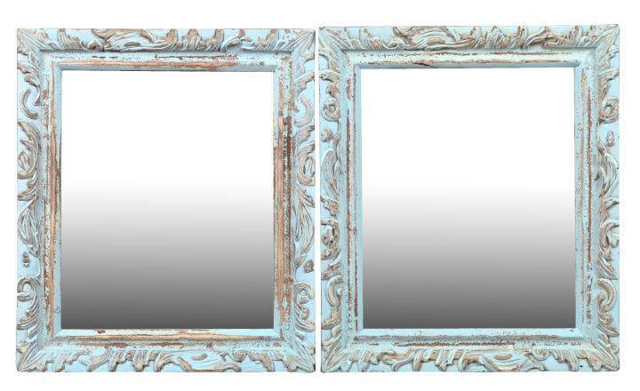 Small Pair of French Carved and