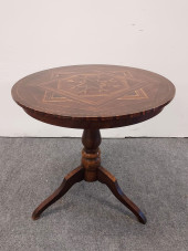 SMALL PARQUETRY INLAID TRIPOD