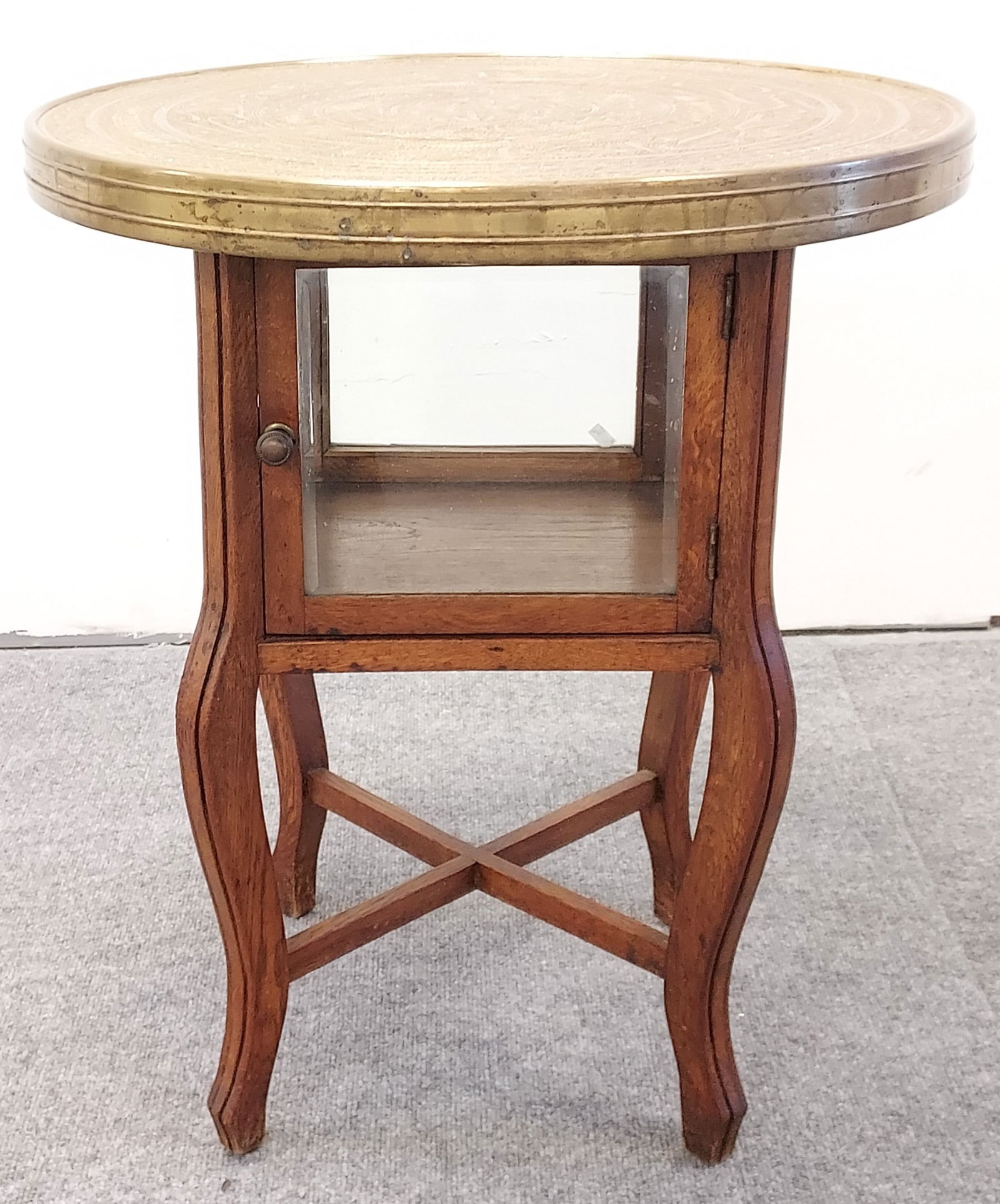 SMALL PERSIAN BRASS TOP SIDE