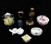 SMALL PORCELAIN AND GLASS ITEM