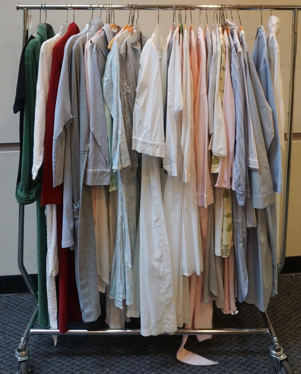 SMALL RACK WITH NIGHT GOWNS AND