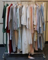 SMALL RACK WITH NIGHT GOWNS AN