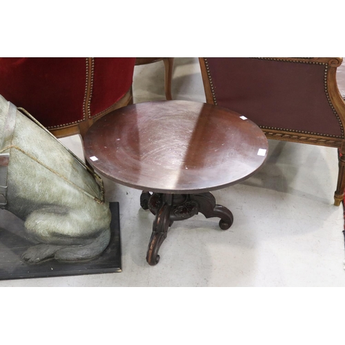 Small round table, approx 38cm H