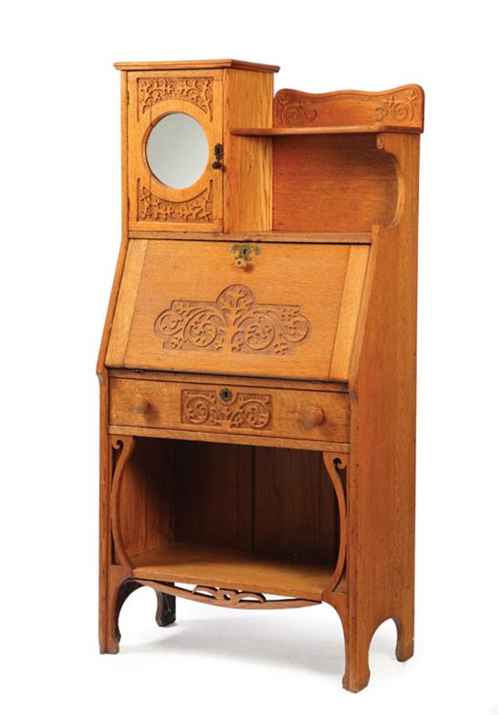SMALL SECRETARY. Oak with