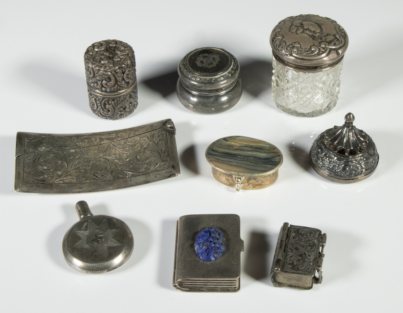SMALL SILVER BOX COLLECTION (9)
