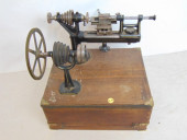 SMALL SIZED LATHE ON WOOD BASE