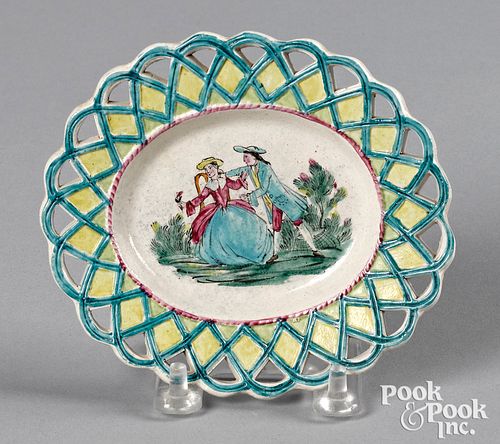 SMALL STAFFORDSHIRE SALT GLAZE