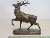 SMALL STAG BRONZE BY BARYE, FO