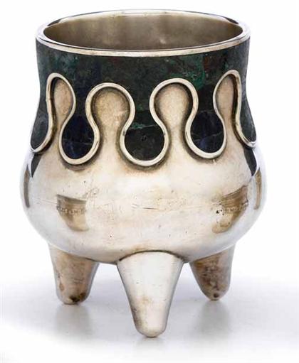 Small sterling silver footed bowl