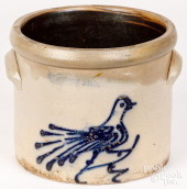 SMALL STONEWARE CROCK, 19TH C.