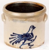 SMALL STONEWARE CROCK, 19TH C.