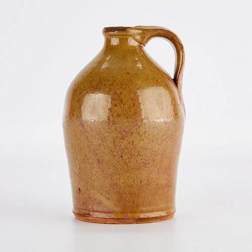 SMALL STONEWARE JUG W/ GREEN