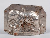 SMALL TIN ELEPHANT MOLD, PROBA