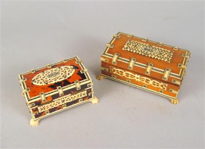Small tortoiseshell veneered box