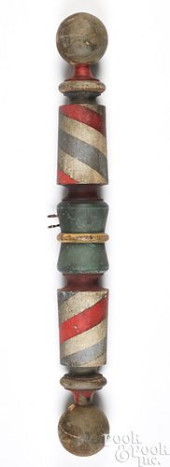 SMALL TURNED AND PAINTED BARBE