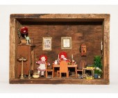 Small vintage wood shipping cr