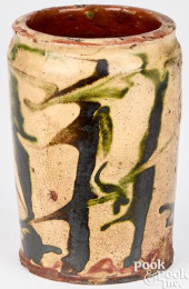 SMALL VIRGINIA REDWARE JAR, 19