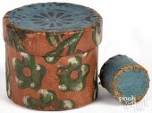 SMALL WALLPAPER BOX, 19TH C.Sm